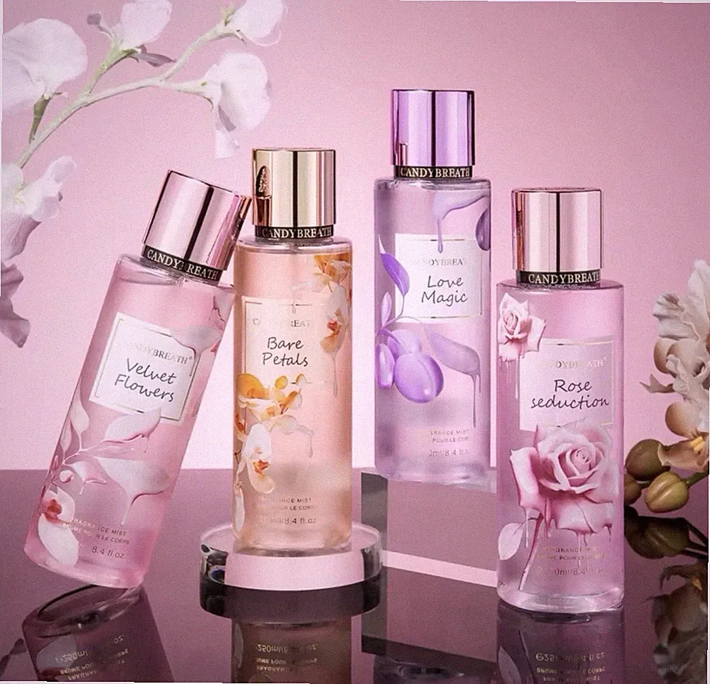 Candy Breath Velvet Flowers, Bare Petals, Love Magic, Rose Seduction 8.4 fl oz