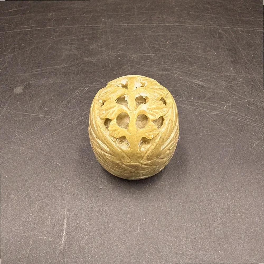 Solid Perfume in Carved Stone Jar- Rose India Vintage